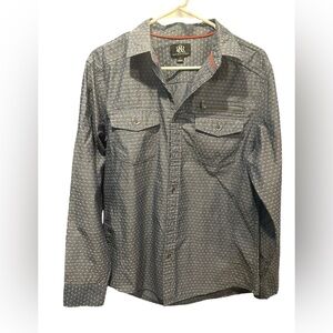 Rock & Republic blue/white button down shirt size M
